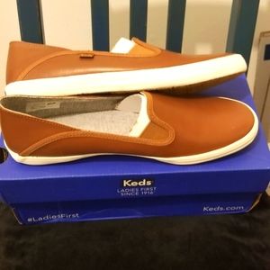 Keds Sneakers,  9.5 , Crashback Leather Cognac